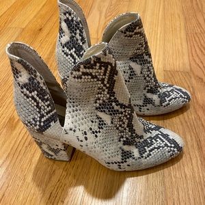Steve Madden Snake Skin Booties